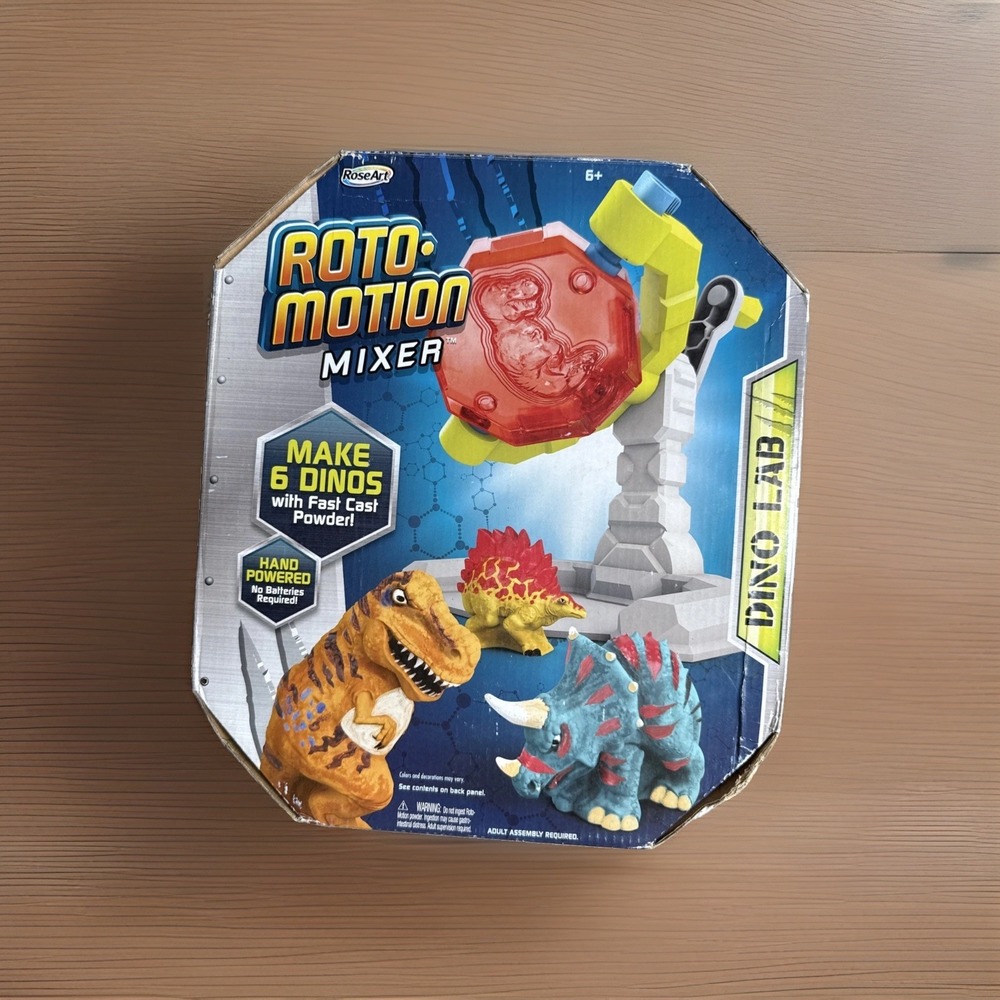 Rose Art Roto Motion Mixer Dino Lab Makes 6 Dinos w/ Cast Powder   (NEW IN BOX)
